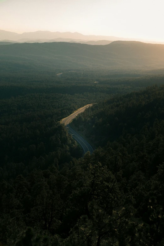 a river is shown as seen from the top of a mountain