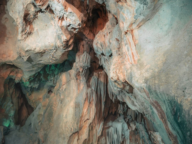 a very unusual pattern of rock with different colors