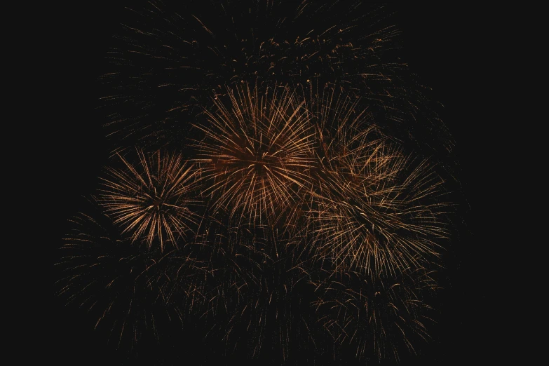 fireworks are bursting out in the night sky