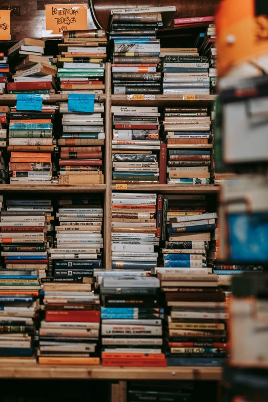 a big bunch of dvds piled together on display