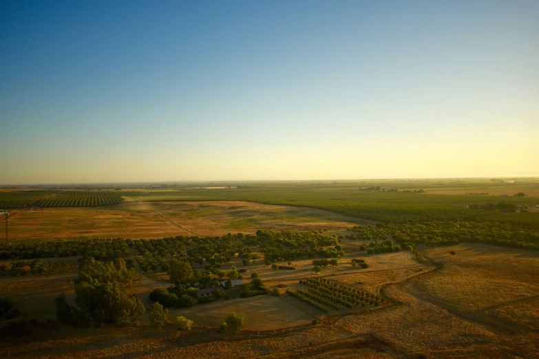 a clear sky in a wide open field