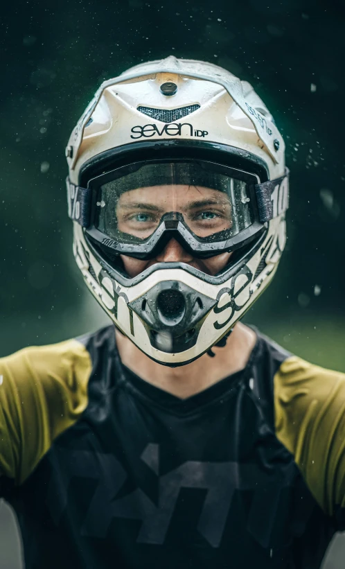 a man is wearing a mask and goggles