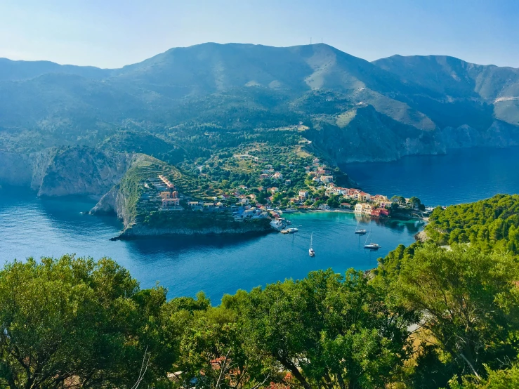 the scenic coastline and town of souffle in southern italy