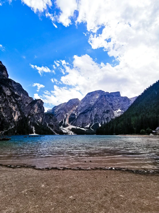 the landscape of a mountain river and surrounding rocks