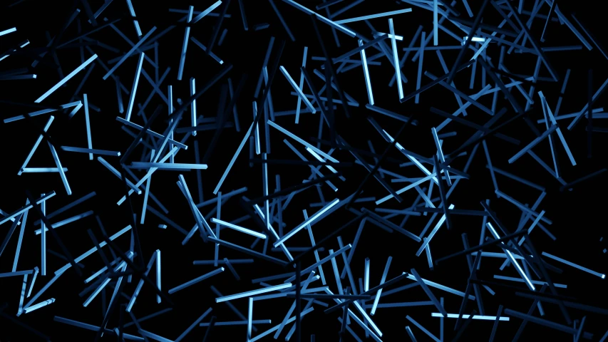 blue lines on black background that looks like they have been folded up