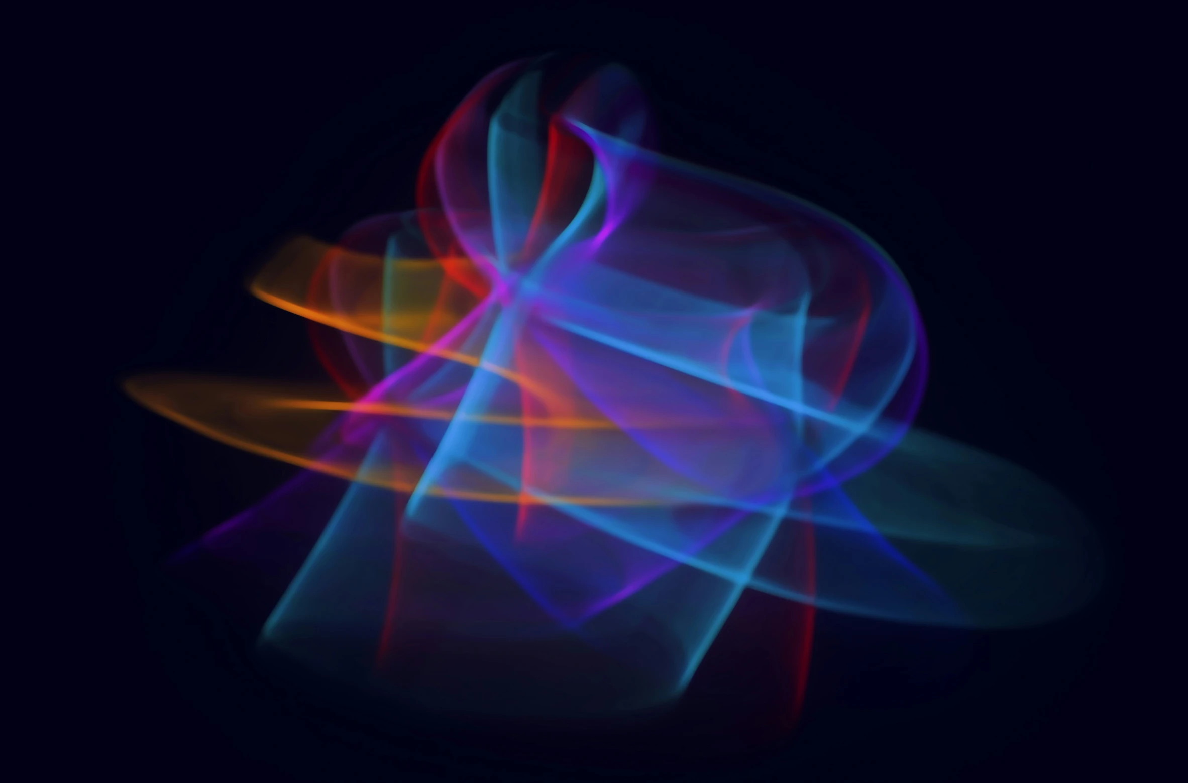 colored smoke lines with a black background