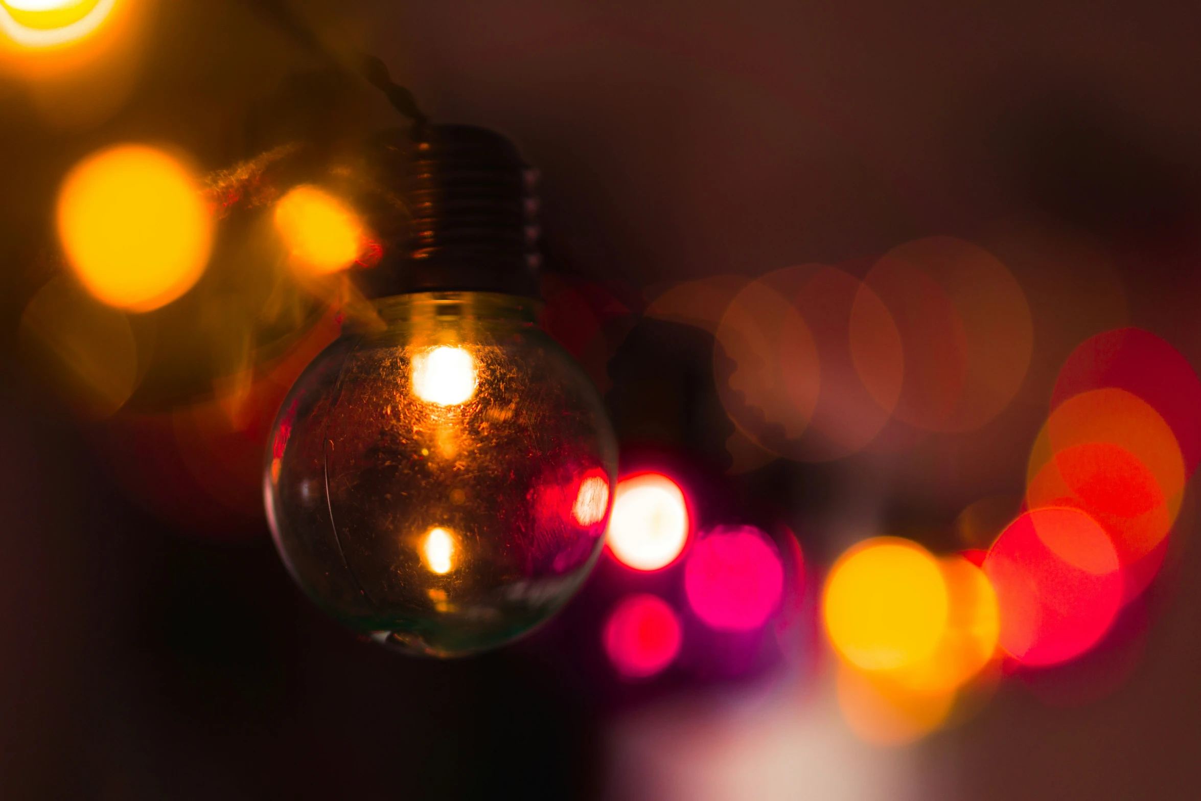 a close up of a light bulb