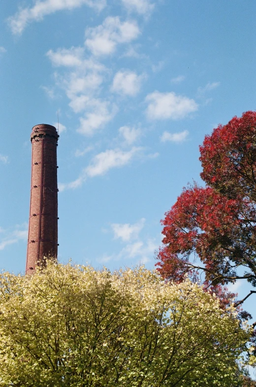 a tall tower with a sky background