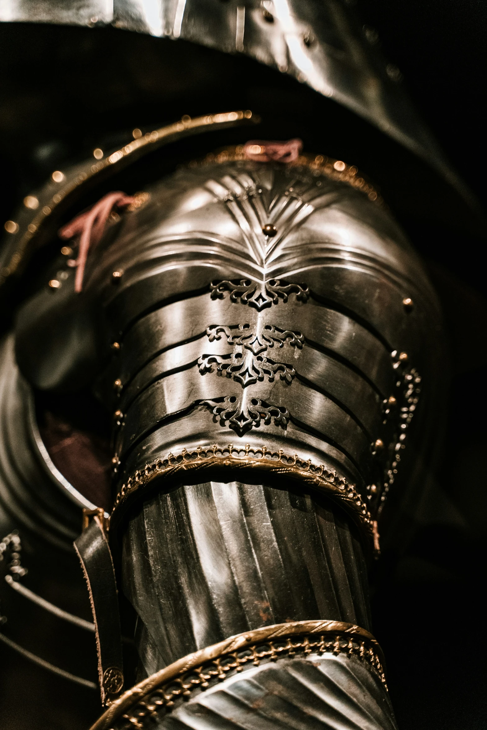 the armor and chains of an old armor