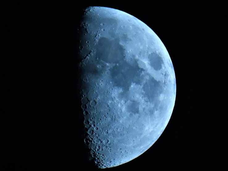 a moon is shown with its shadow seen