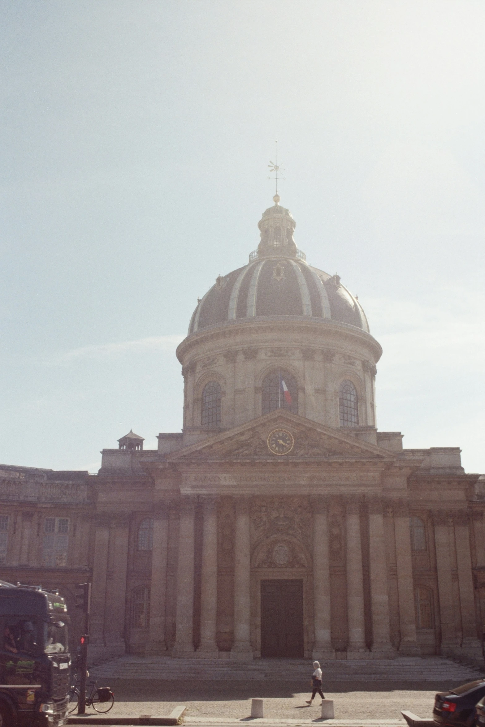 the dome is on top of a building