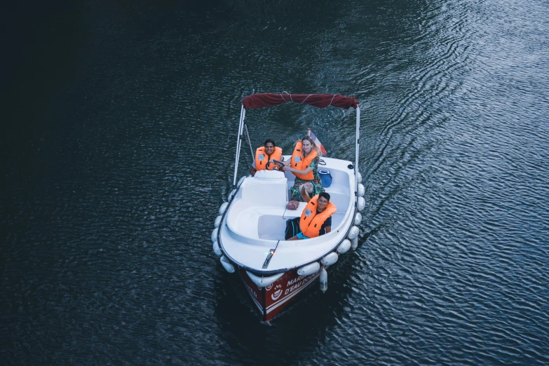 a boat that is floating on a body of water