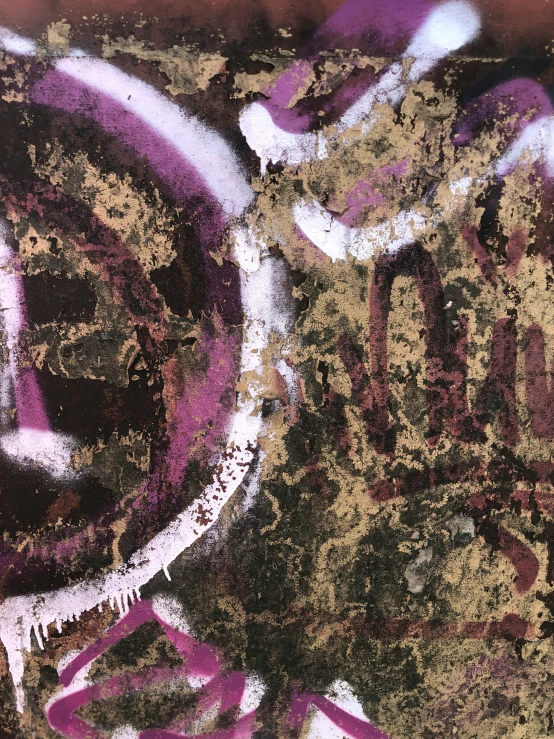 closeup of an artistic piece of graffiti