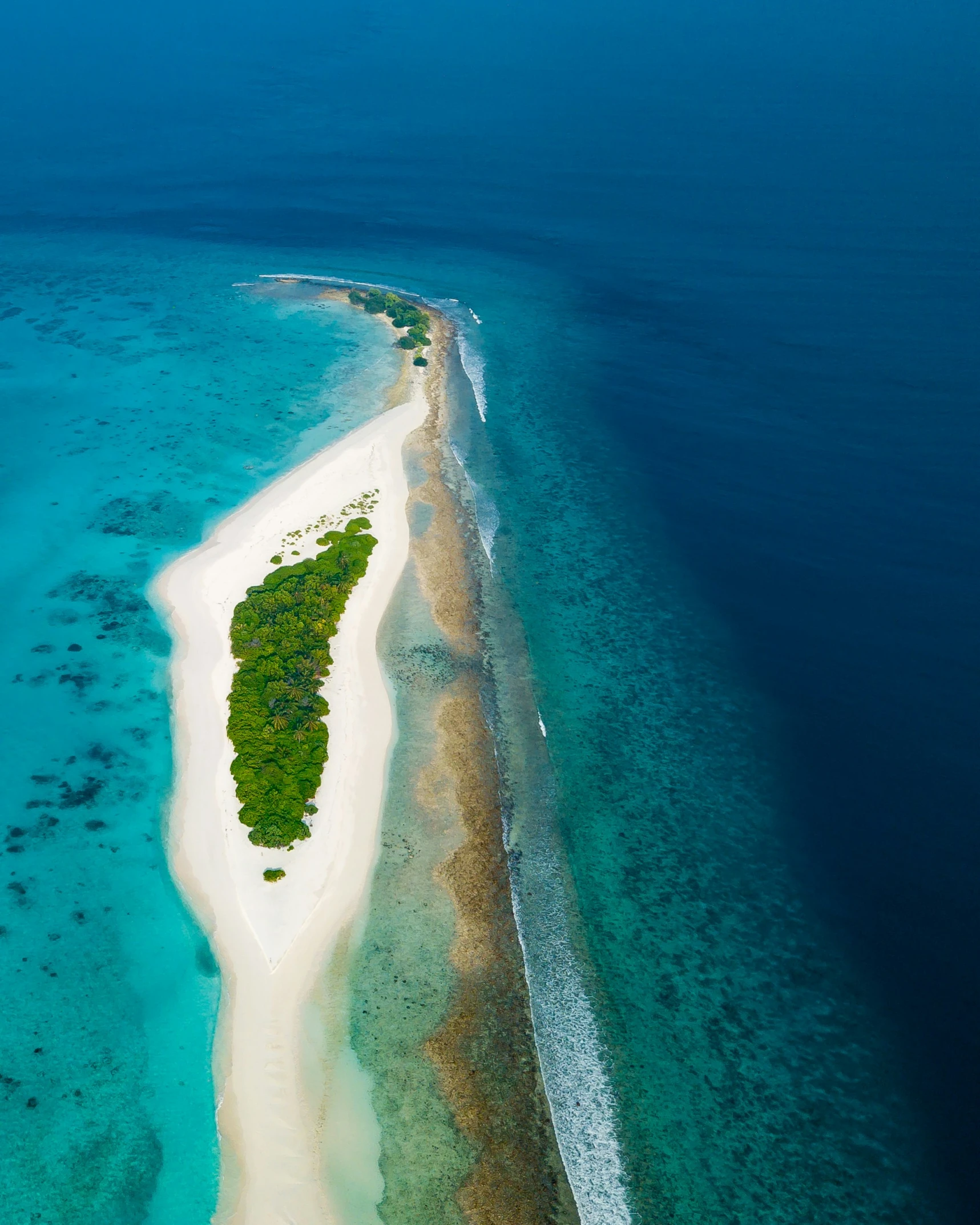 a beach that is laying out on a very blue water