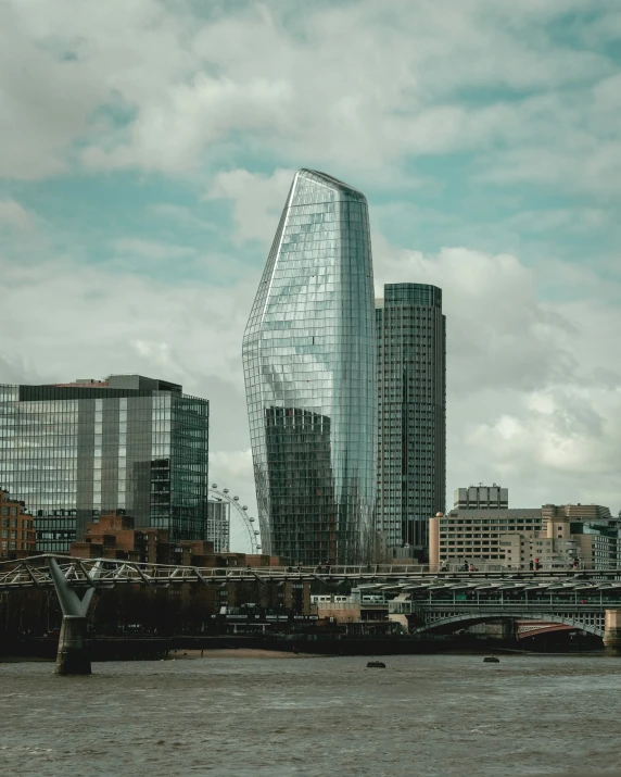 the skyline of a big city and some skyscrs