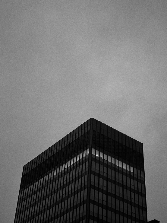 the top of an office building on a cloudy day