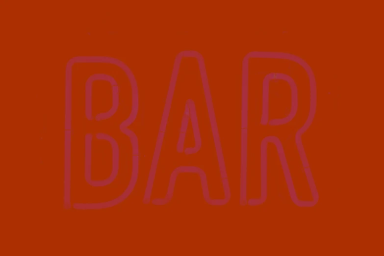 a red background with the words rab in red ink