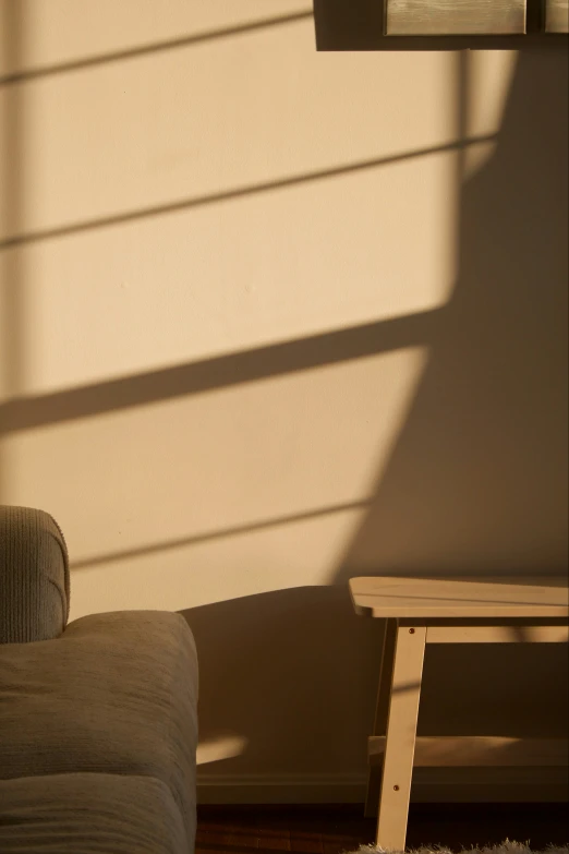 a close up of the sun shining on a couch