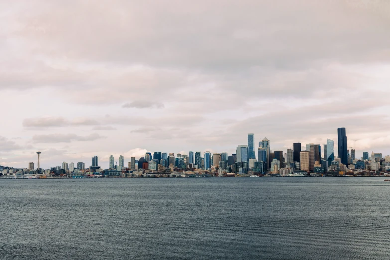 the view of the city from across the river