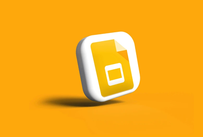 the icon is on a yellow background