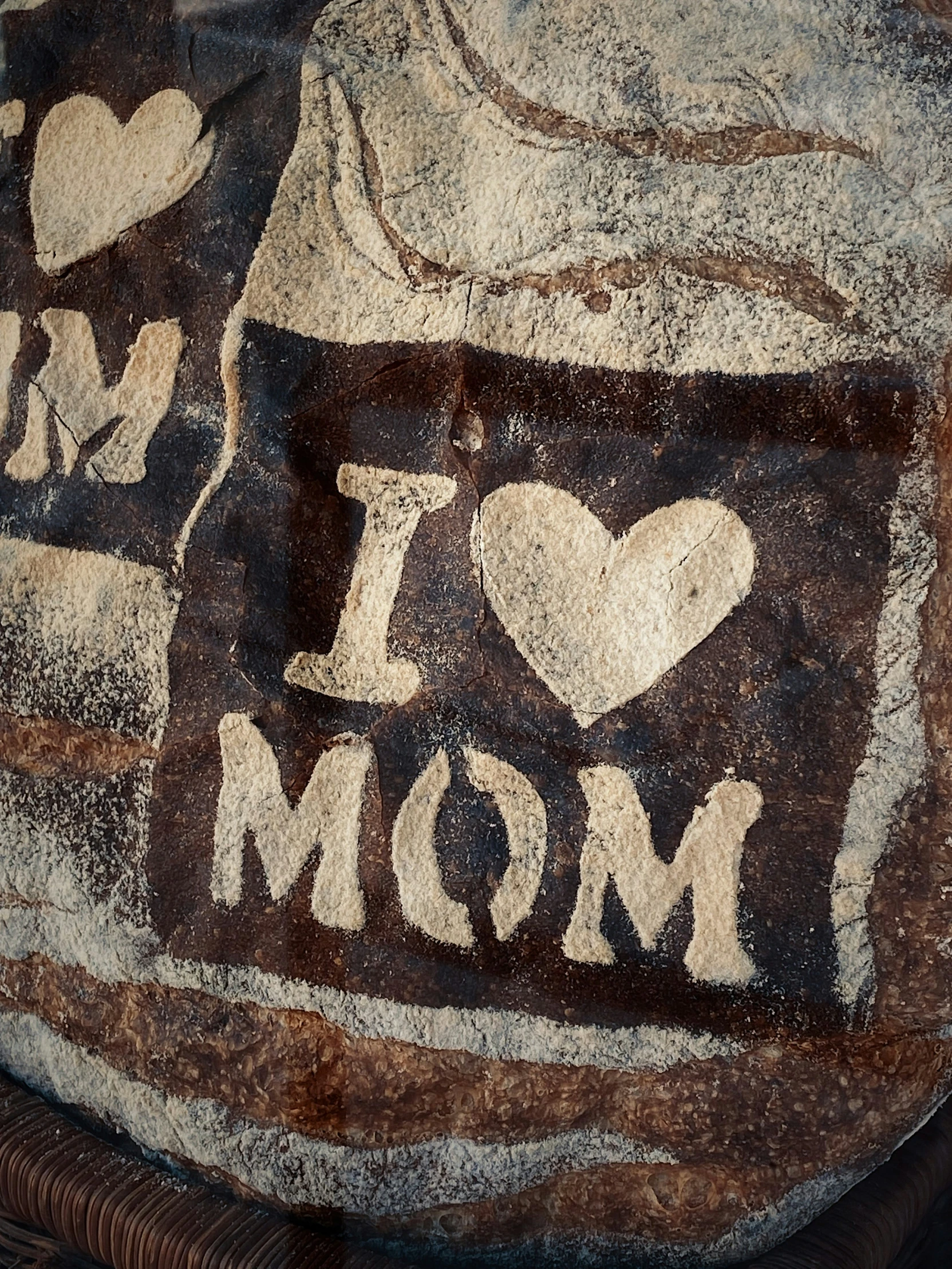 the mother's day gifts are painted on rock art