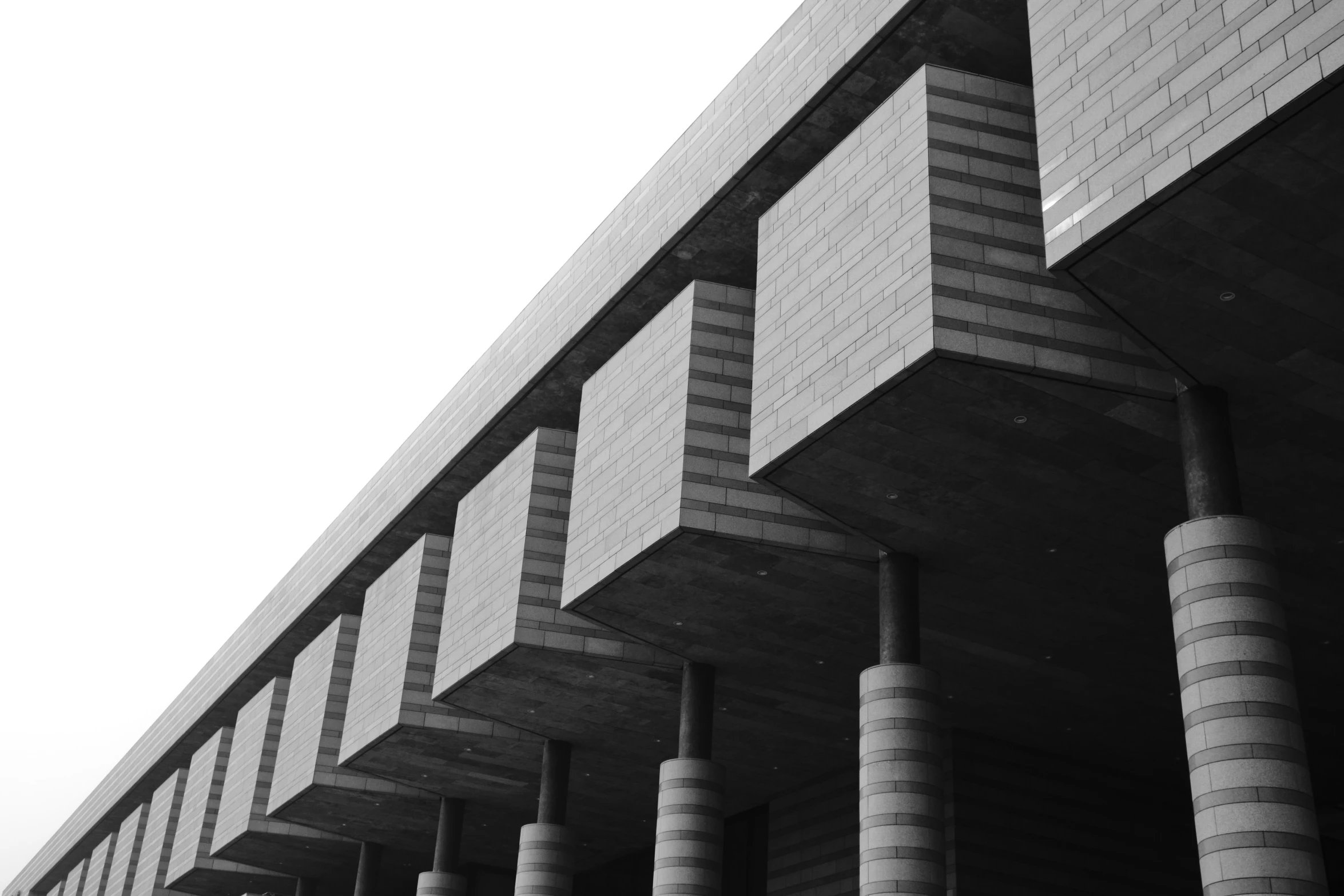 a close up s of a long brick bridge