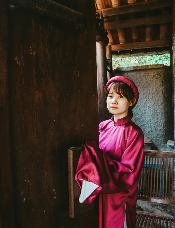 a  dressed in a traditional chinese costume