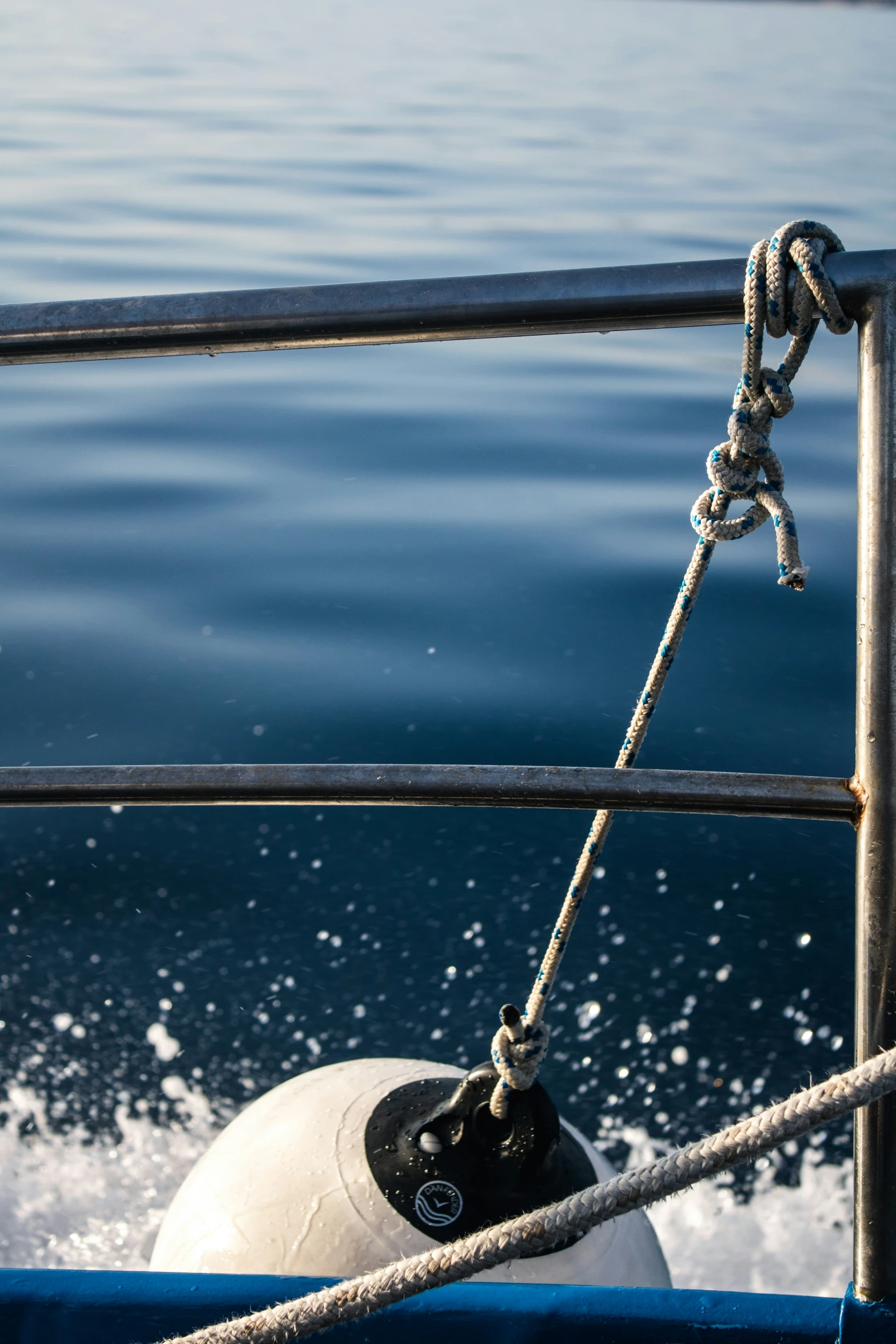 a buoy in the middle of the water