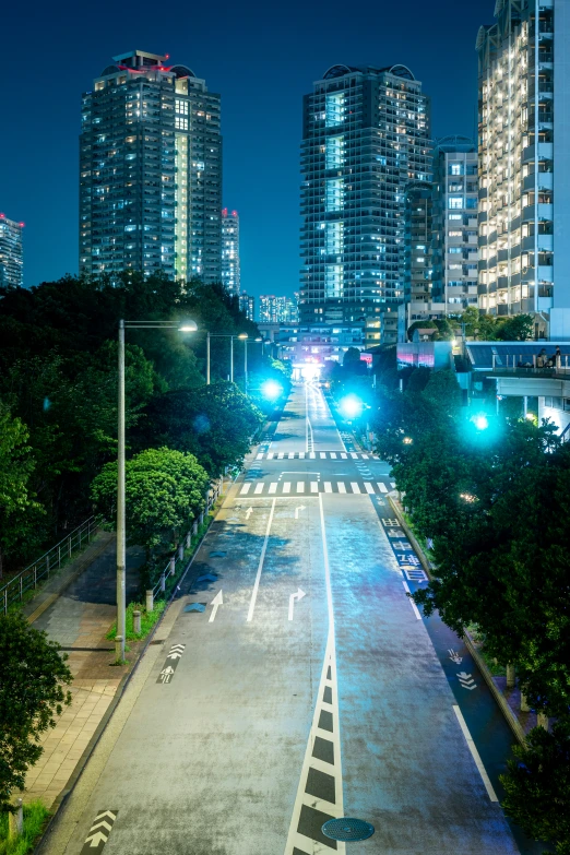 a city with tall buildings in the background