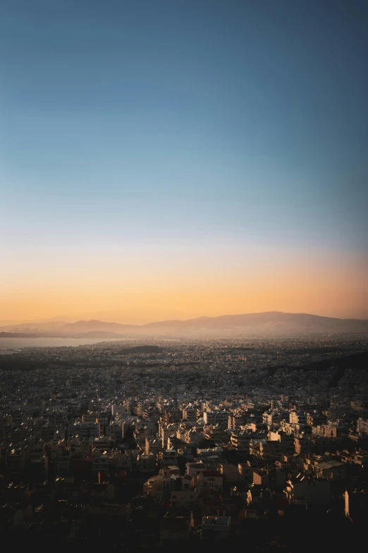 the city of san francisco is under a clear, sunny sky