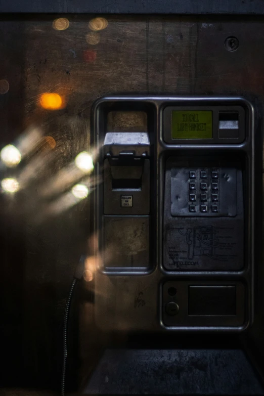 this is an old style cellphone at night