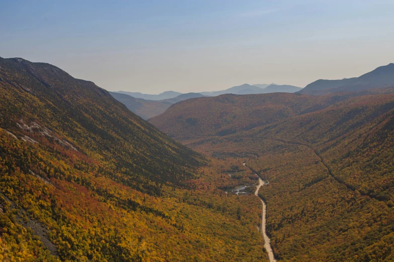 looking down on a winding stretch of mountain road