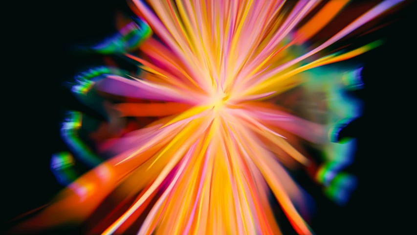 a multicolored abstract po of a star burst