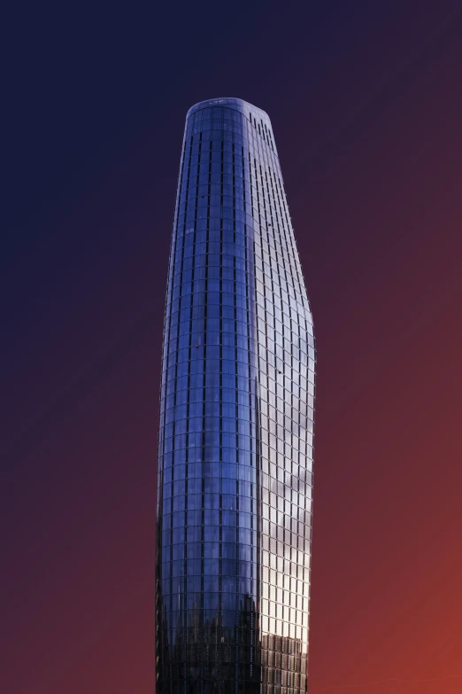 the building is very tall in its surroundings