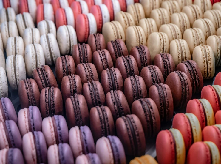 the macaroons are all together and they are made of wood