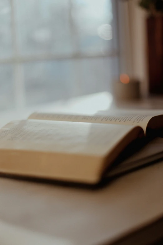 a book sitting on top of a table