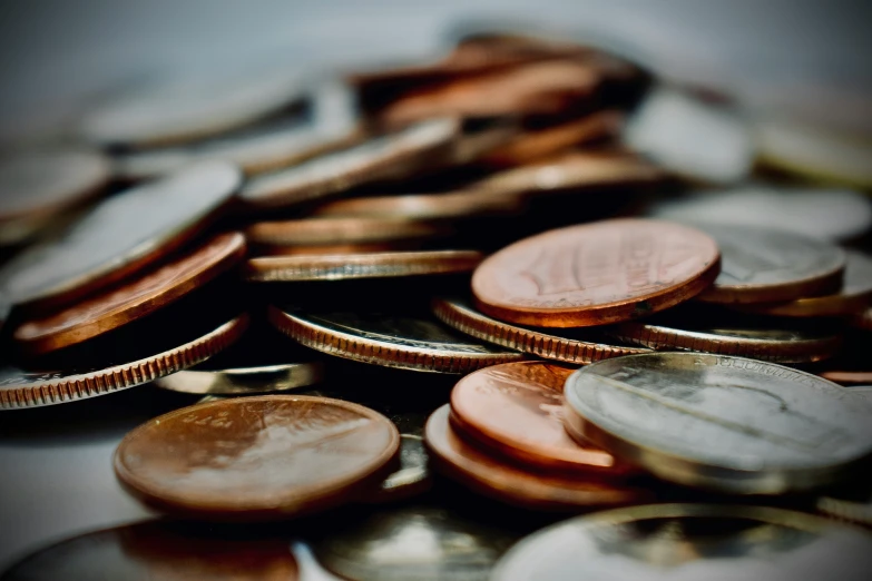 coins from the united states, arranged in a group