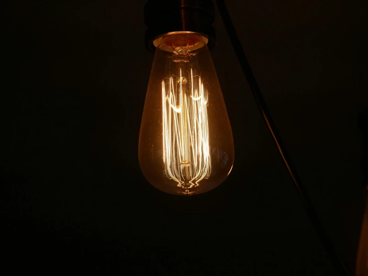 light bulb with no light bulb over dark background