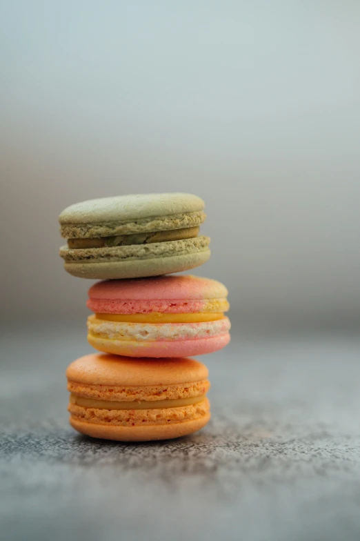 a stack of cookies sitting on top of each other