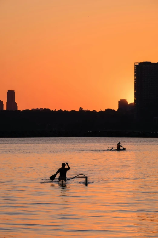 people in a body of water on paddle boats