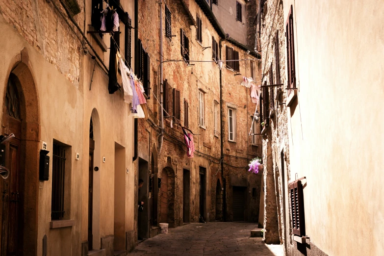 several empty alleyways in a historic part of europe