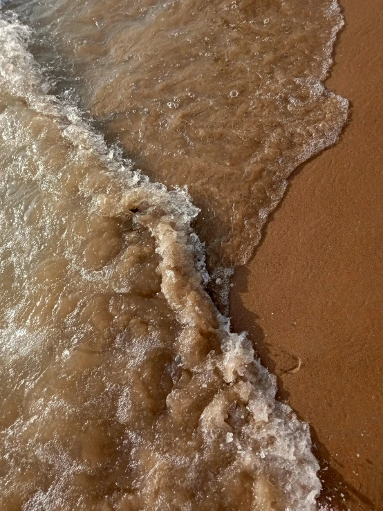 a close up of the beach near an ocean shore