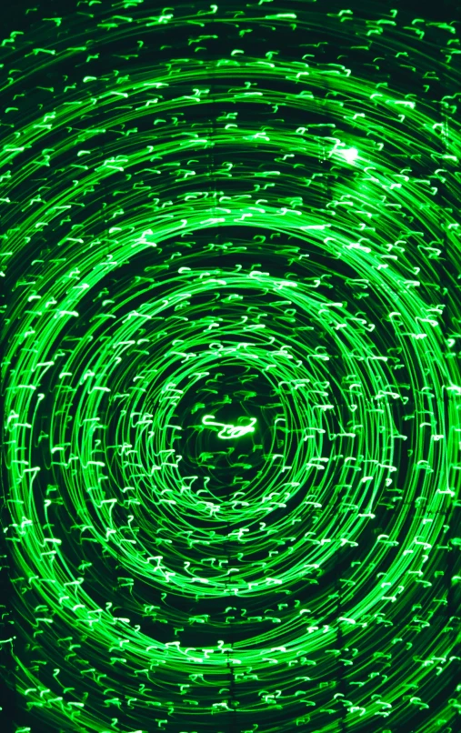 green glowing lines are shown in the middle