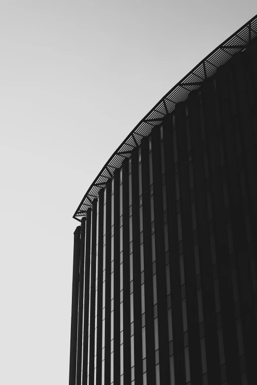 a black and white po of a very tall building