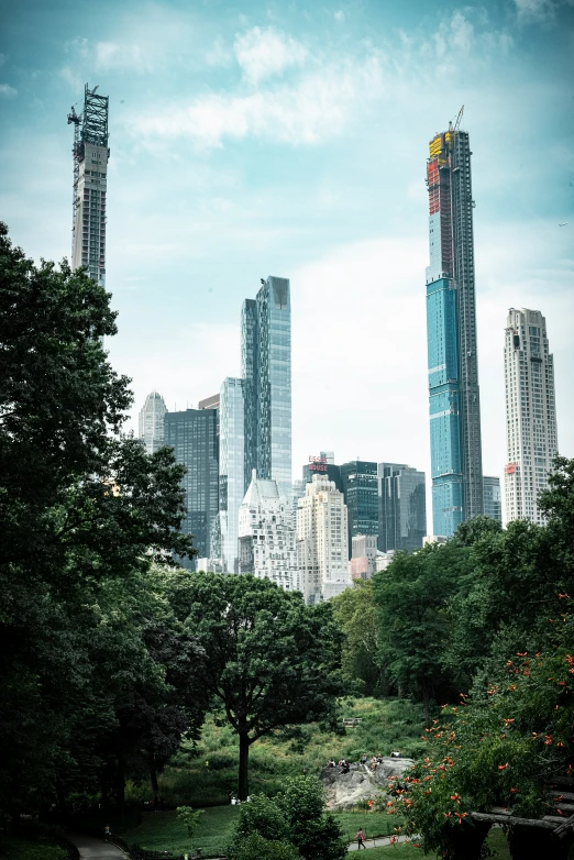 the skyline of a city on a cloudy day