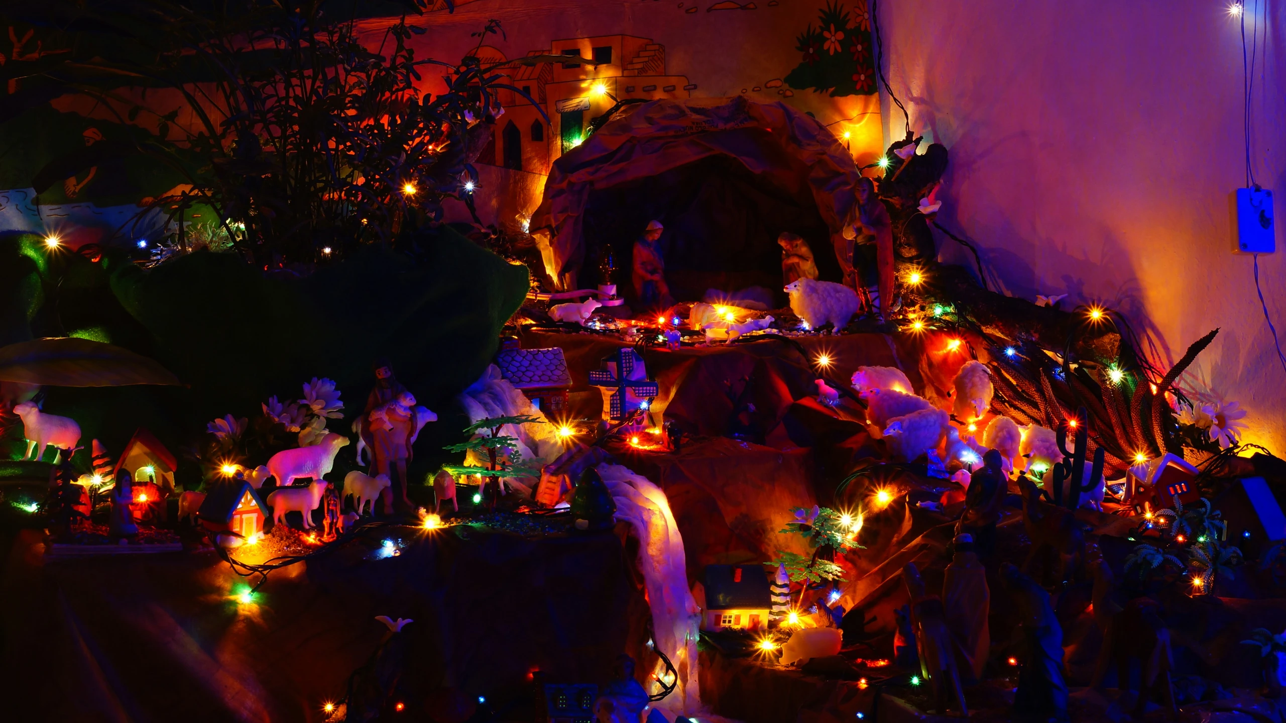 the interior of a house that has been decorated for christmas