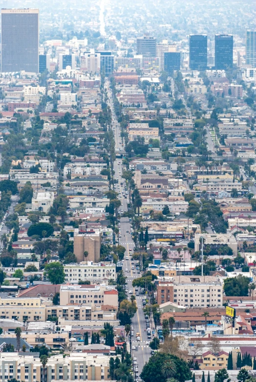 a bird's eye view of a city filled with buildings