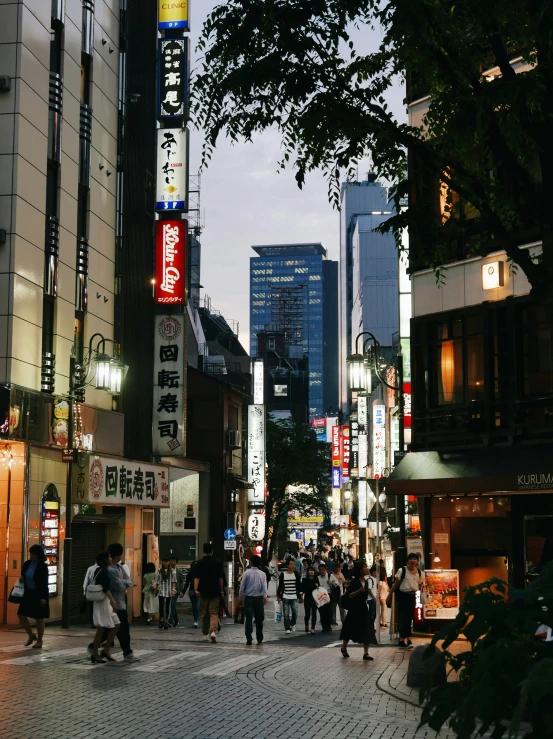 a crowded street in the middle of tokyo