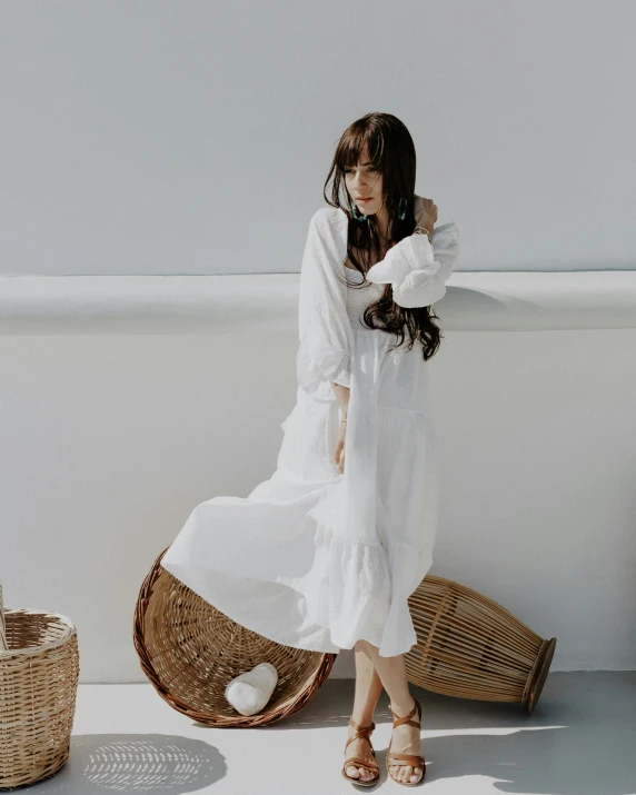 a woman sitting on top of a chair