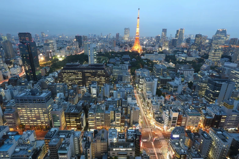 view from the top of an urban building overlooking a city